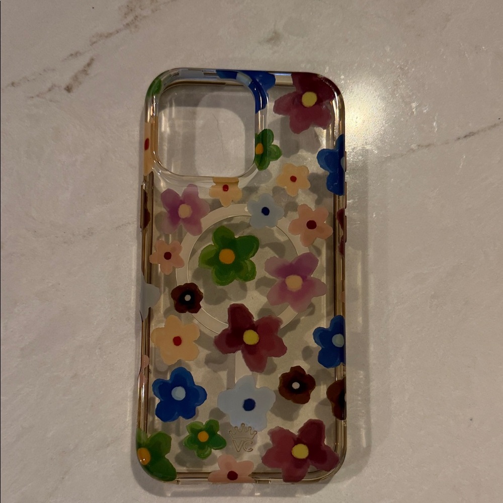 Floral MagSafe Clear Phone Case with Grip - Multicolor